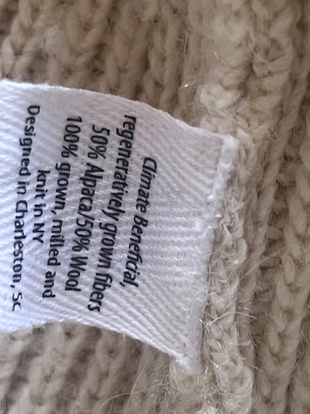 Vincent James Designs Webster Regenerative Cardigan Sz M/L Ivory - Picture 3 of 3
